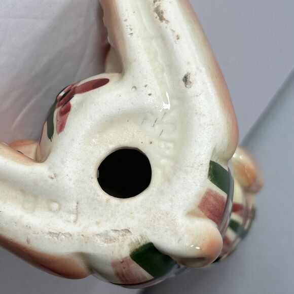 Vintage Patchwork Dog Figurine Hand Painted Ceramic 1950s 1960s Folk Art - Picture 11 of 14